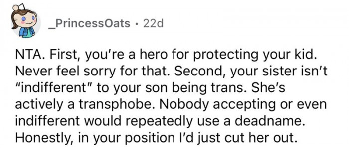 It's not how an indifferent person acts.