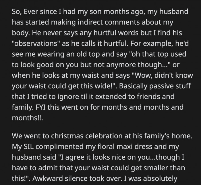 She stood up in the middle of dinner and yelled,