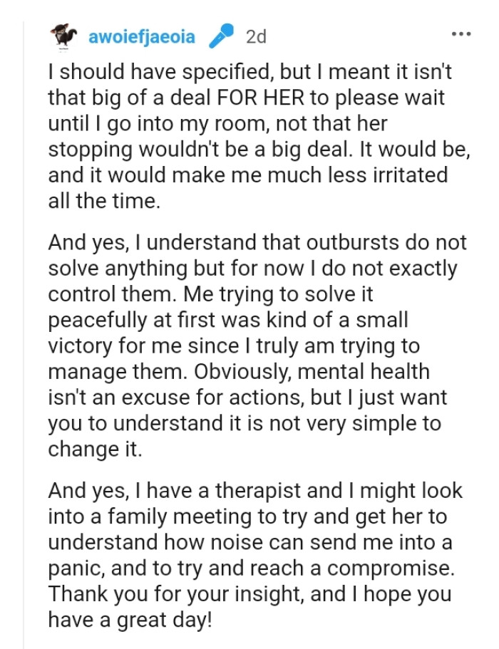 And the OP clarified himself