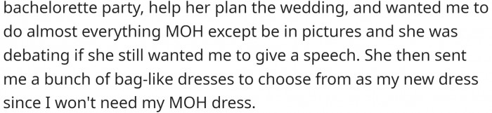 OP couldn't believe her: