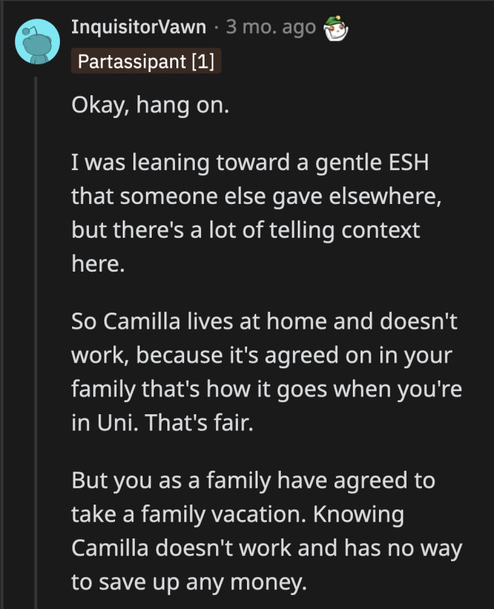 OP's reply made the situation more complex.