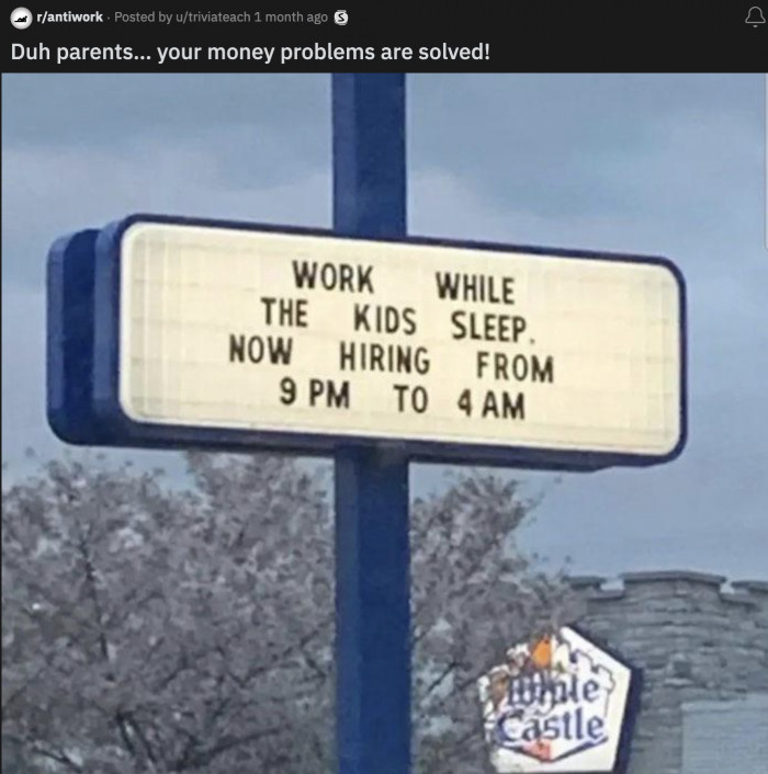 11. Then work again as parents from 5 AM to 8 PM.