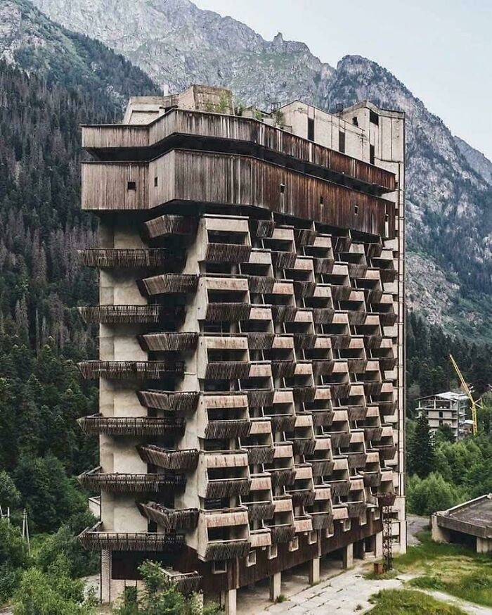 Abandoned Unfinished Hotel In Dombay, Russia