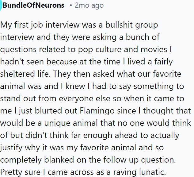 Favorite animal Flamingo.