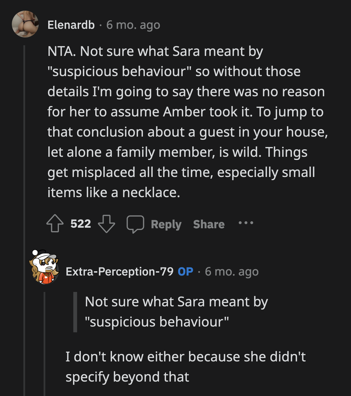 Amber should be more offended that Sara was immediately convinced of her guilt without an ounce of tangible proof.