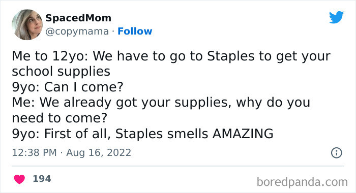 41. Staples smell amazing