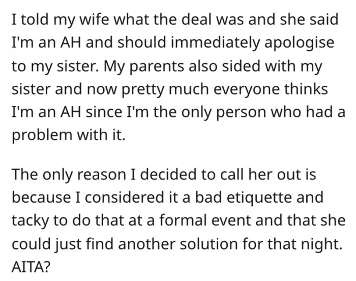 I Considered It Bad Etiquette and Tacky Too