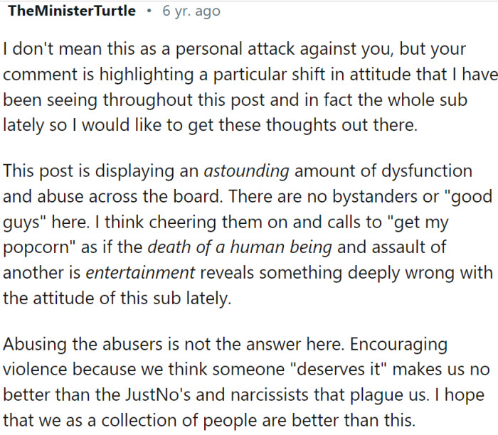 Is abusing the abuser okay?