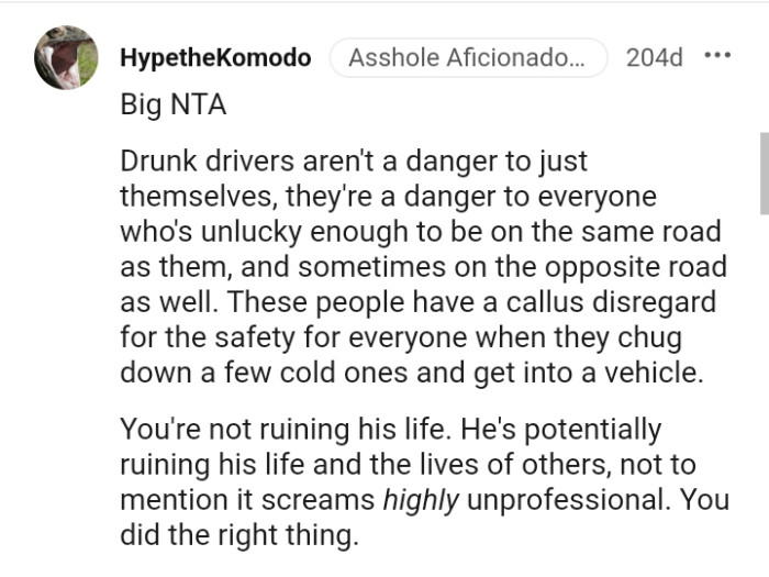 He's potentially ruining his life and the lives of others