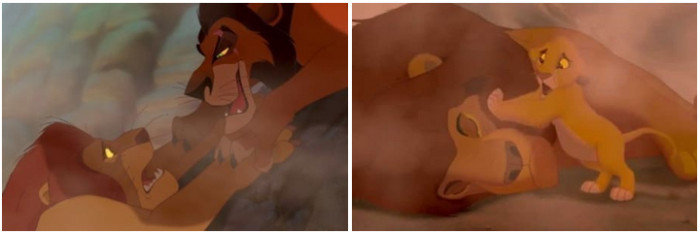 14. Scar hurled Mufasa from a cliff and told Simba that he was the one who killed his father.