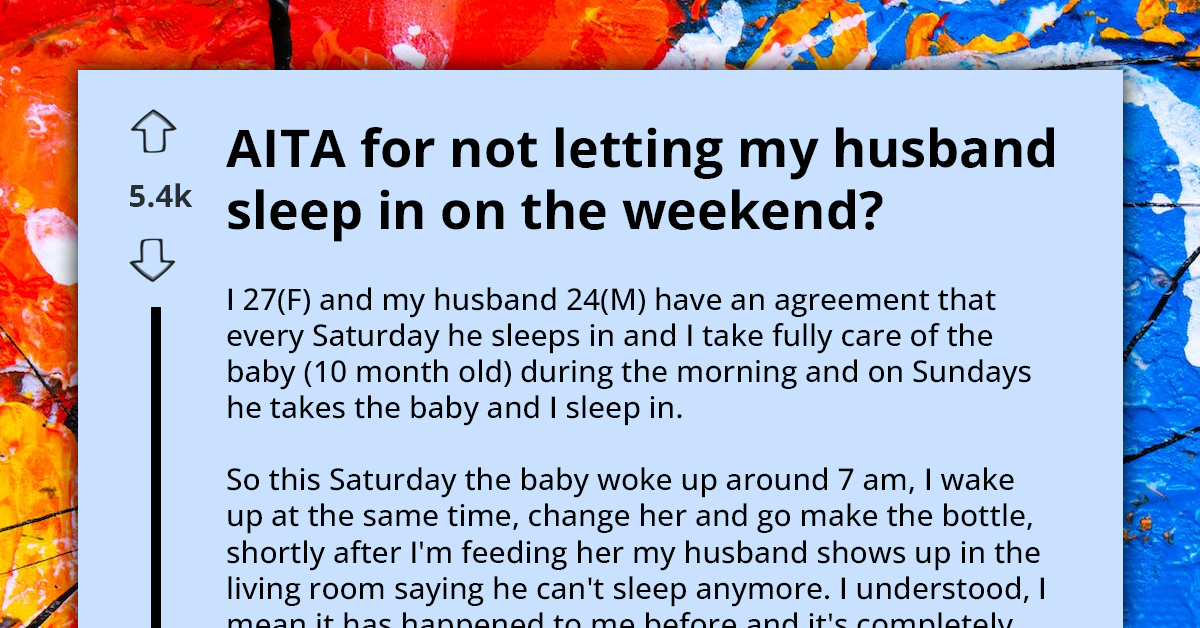 Exhausted Working Dad Cries Out As Wife Passes Baby Duties To Him On His Much-Needed Weekend Off