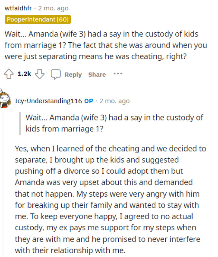 People then started asking a few questions about the dynamic and how things overlapped in their relationships.