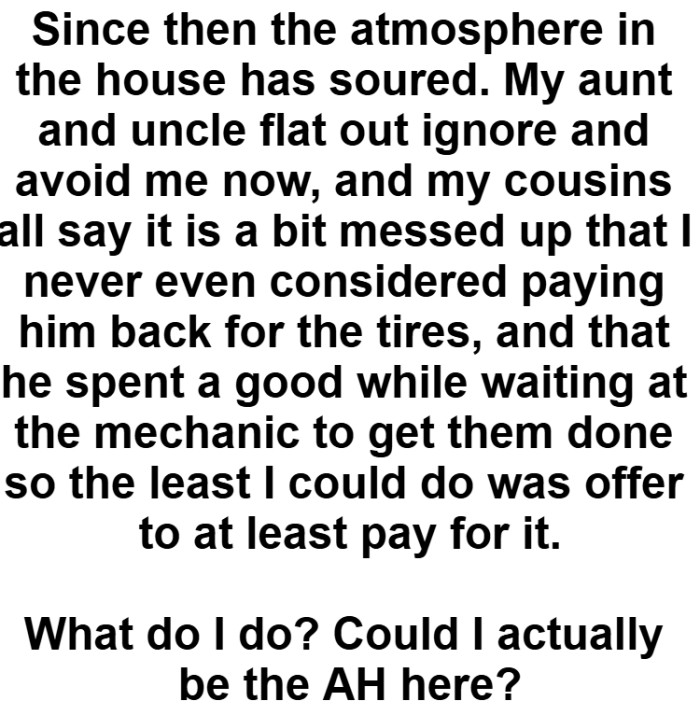 He spent a good while waiting at the mechanic to get them done