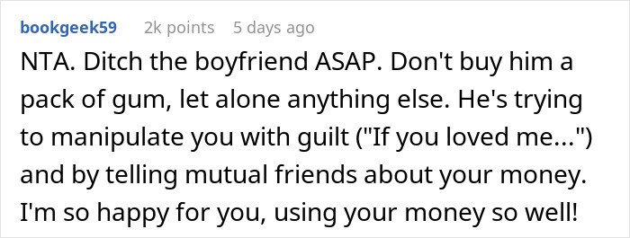 Ditch the boyfriend ASAP