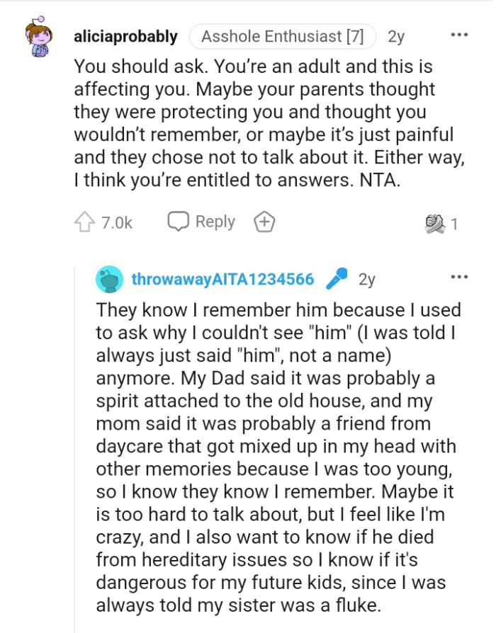 The OP is entitled to her answers either ways