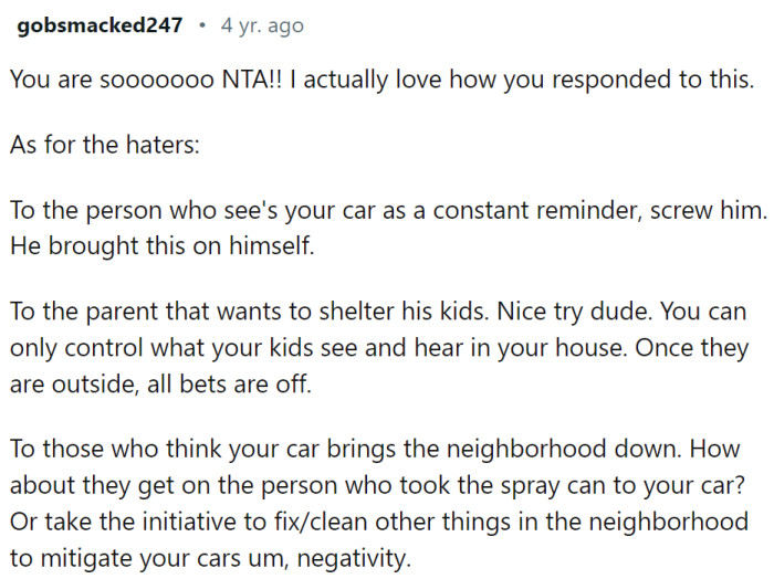 Maybe the neighbors should do something instead of just complaining.