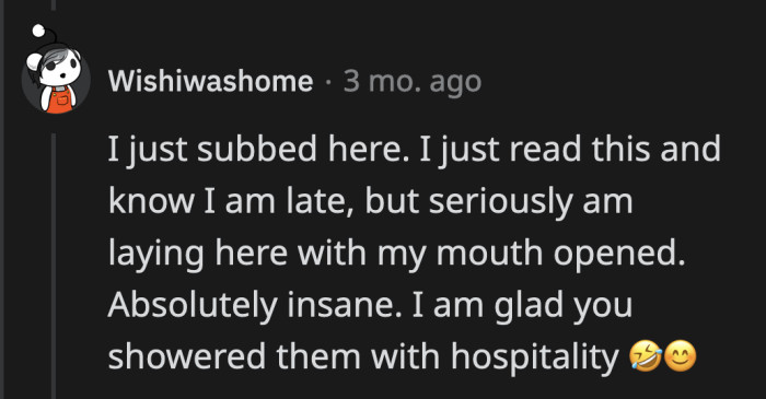 That Was a Welcome They Won't Soon Forget. The OP Definitely Left a Lasting Impression.