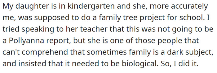 The OP tried to avoid the school project, but it was to no avail: