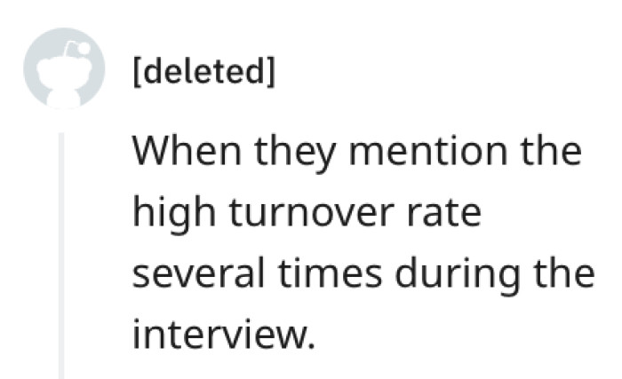 12. High turnover rates—red flag!