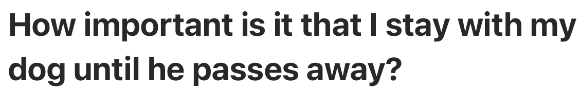 Question for the online community