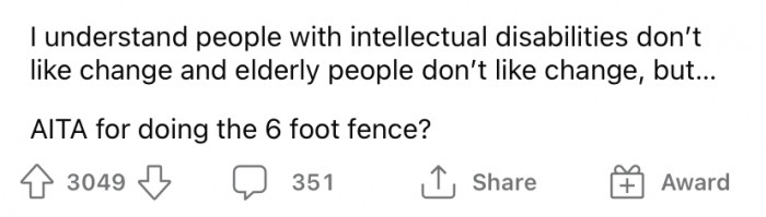 Now she's wondering, is she the a**hole?