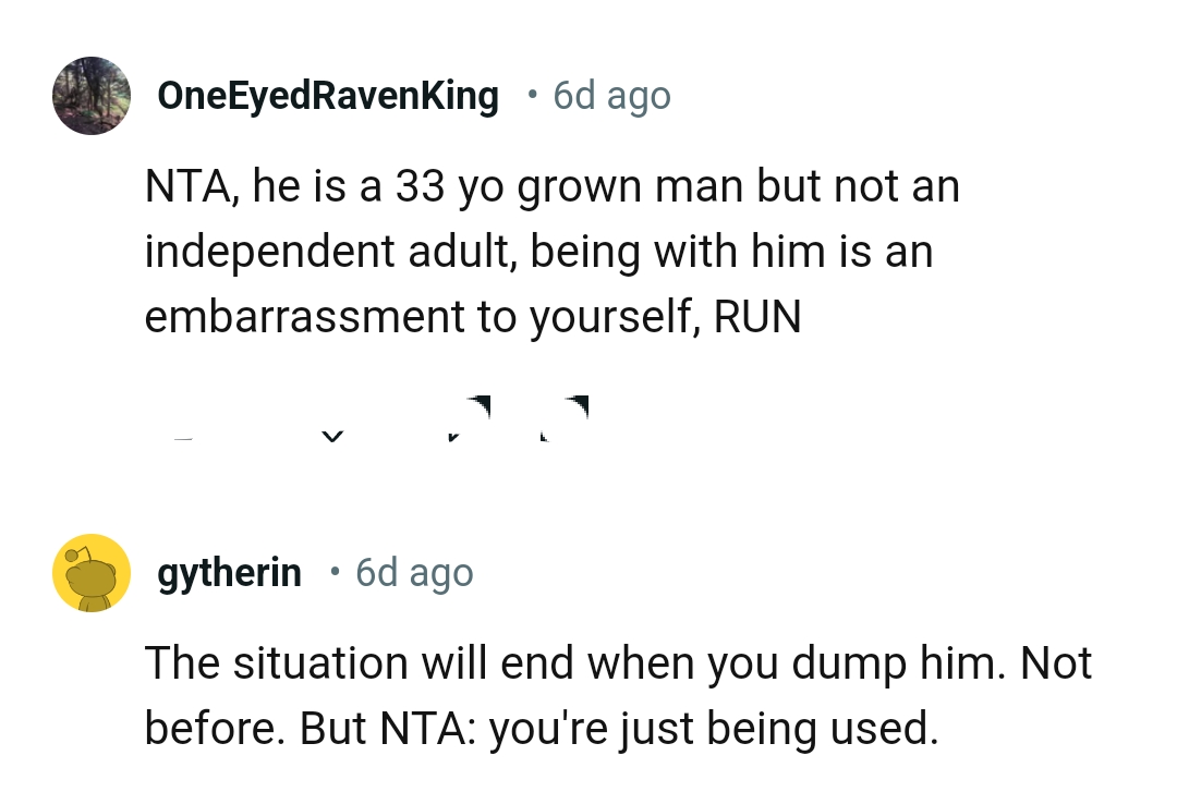 Being with him is an embarrassment to the OP