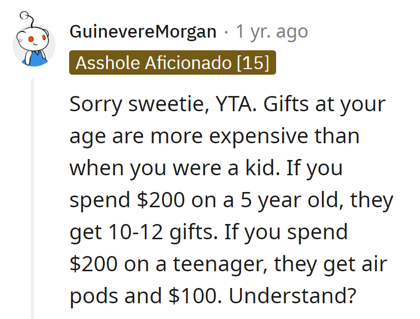 Apparently, teenage math involves AirPods and a Benjamin. Lesson learned: inflation hits harder at 17.