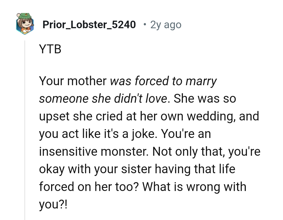 OP's Mom Was So Upset She Cried