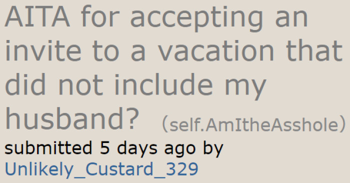 The OP feels guilty for saying yes to go on a trip even if her husband is upset about it.