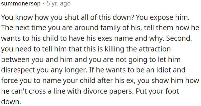 OP should make it clear that divorce is an option if he continues down this path.