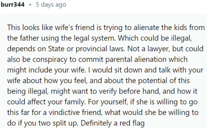 It's important to have an open conversation with the wife about these concerns