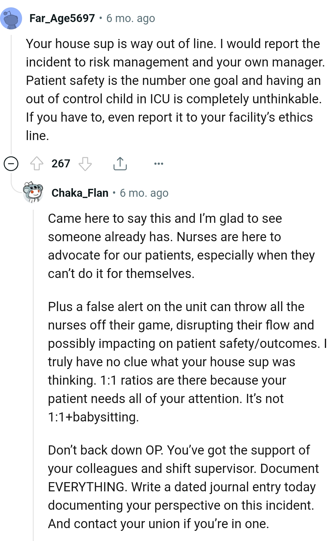 The facility's ethics line