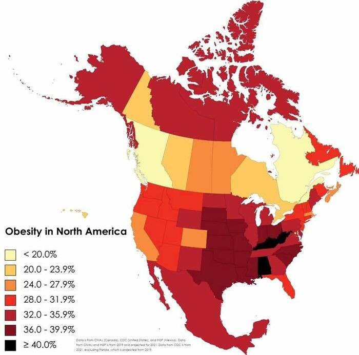 Obesity In North America (2021)