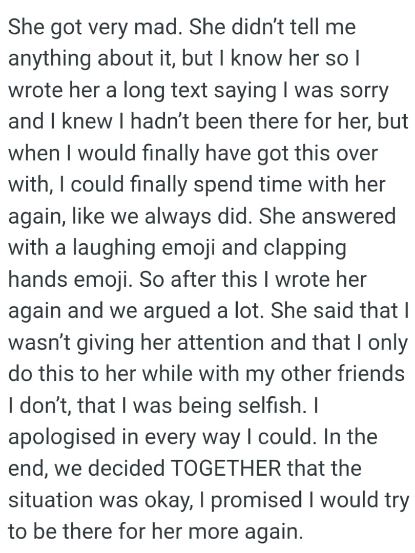 She answered with a laughing emoji and clapping hands emoji