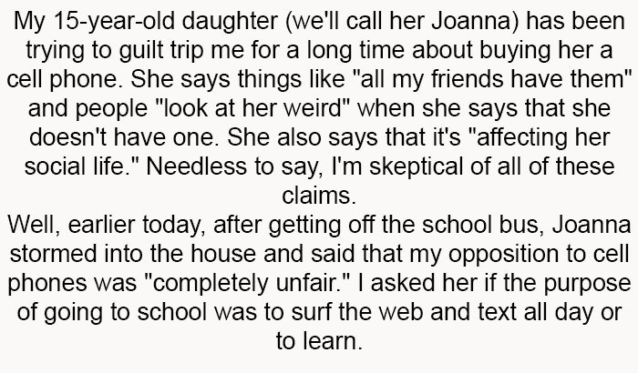 OP started his AITA question