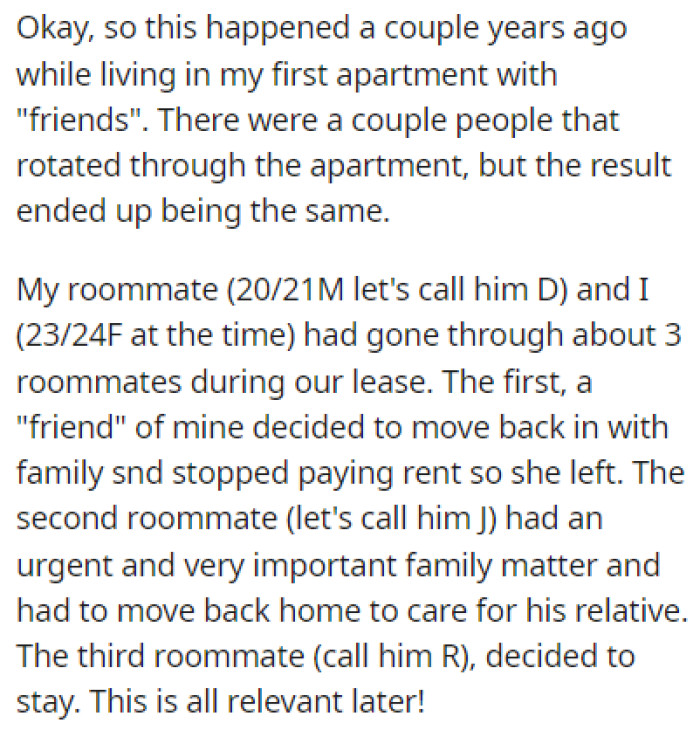 OP and her roommate 