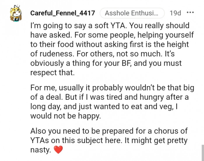 You really should have just asked