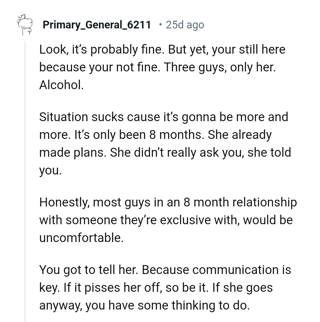 She already made plans