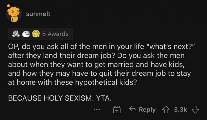 Just don't ask that questions in any scenario. Period.