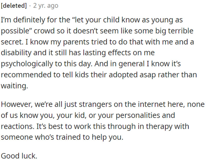 OP could seek professional therapy or guidance for handling such situations.