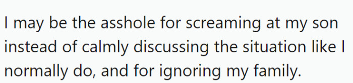 OP has offered the following explanation for why they think they might be the a-hole: