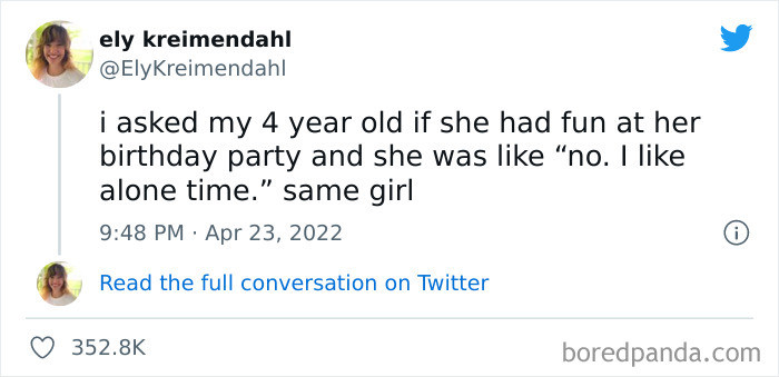 24. No, I like my alone time