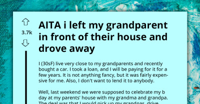 Grandparents Get Left Behind Because Grandma Feels She Can Dictate Who Can Drive Her Granddaughter's New Car