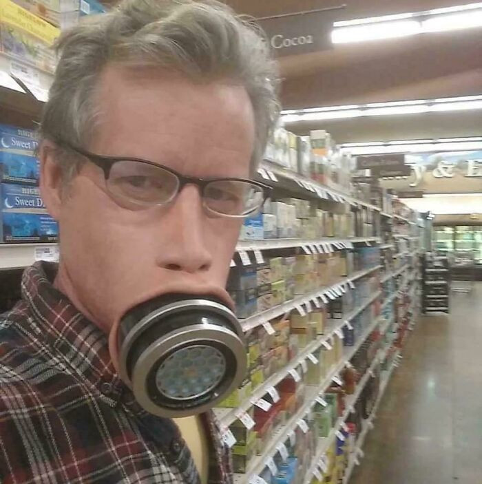 'This Guy Made Himself A Custom Mask During The Pandemic'