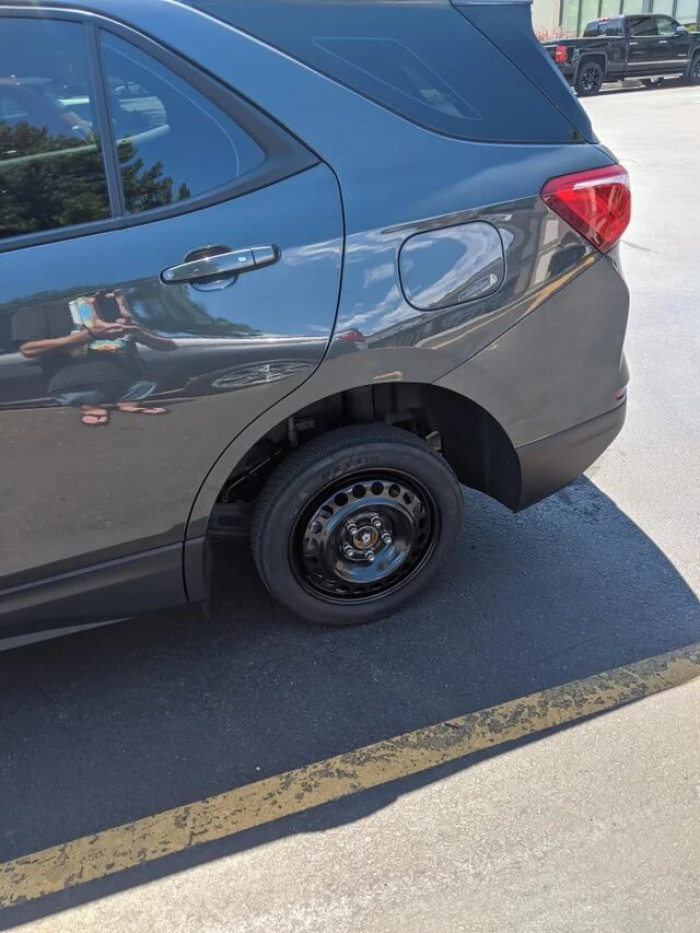 3. My sister’s spare tire they put on for her