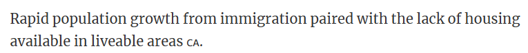 Canada's housing can't keep up with immigration.