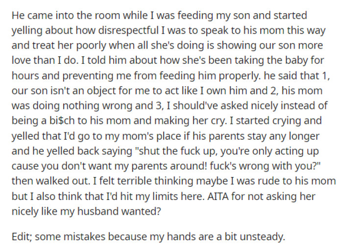 This is when she started telling us about her husband, and we're realizing that he might not be the best for her either.