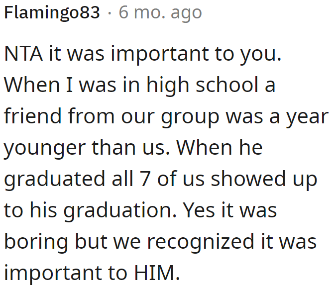 If friends are ready to celebrate someone's graduation, it's only natural to expect even more enthusiasm from a boyfriend.