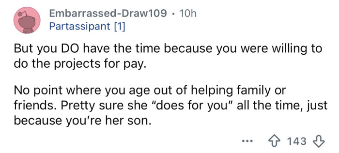 Okay, but you do have the time.