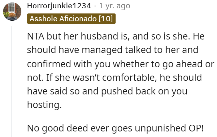 No good deed goes unpunished